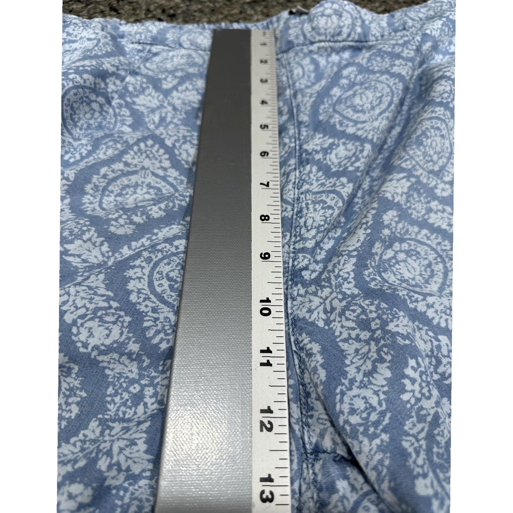 Nutmeg Nutmeg Pants Women Plus 22 Blue White Paisley Elastic Waist Pockets Casual Lounge Boho Beach Coastal Size 40" / US 18 - 5 Thumbnail