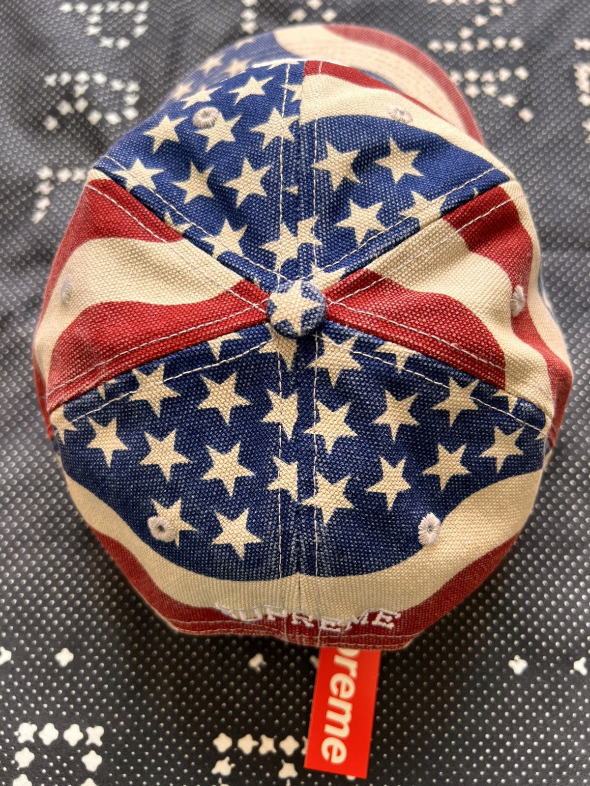 Supreme Supreme Pigment Coated S Logo 6-Panel Cap USA Flag america Size ONE SIZE - 8 Thumbnail