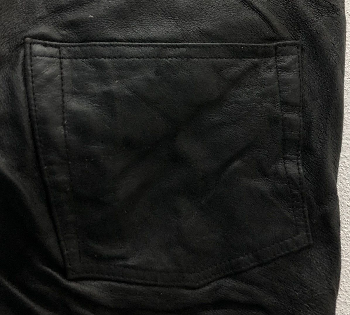 Japanese Brand Vintage Dog House Black Genuine Leather Pants Size US 31 - 8 Thumbnail