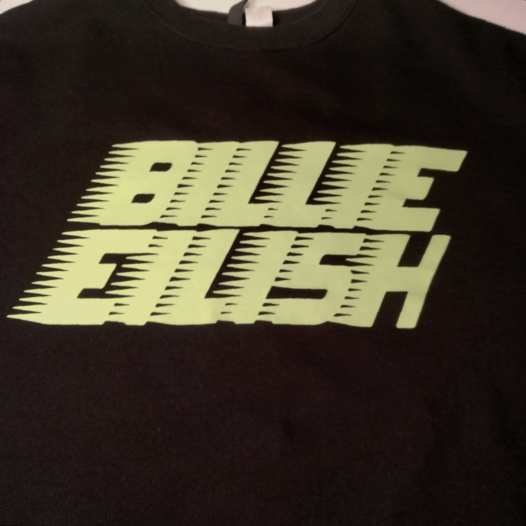 H&M Billie Eilish Sweatshirt Women L Black Neon Green Graphic Music H&M Divided Womens Size L / US 10 / IT 46 - 2 Thumbnail