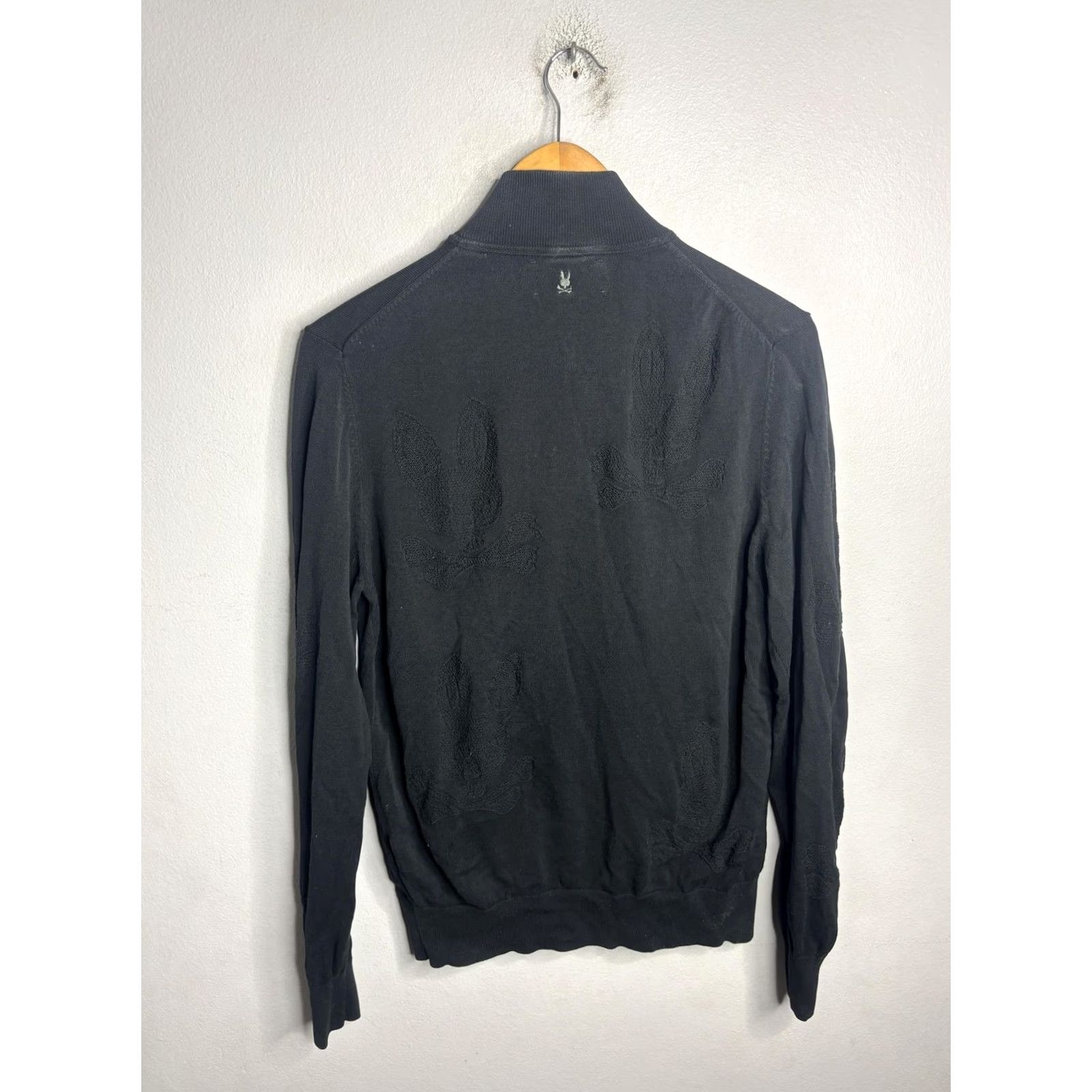 Psycho Bunny Psycho Bunny Jacket Mens Small Black Full Zip Knit Embroidered Logo Skull Bomber Size US S / EU 44-46 / 1 - 5 Thumbnail