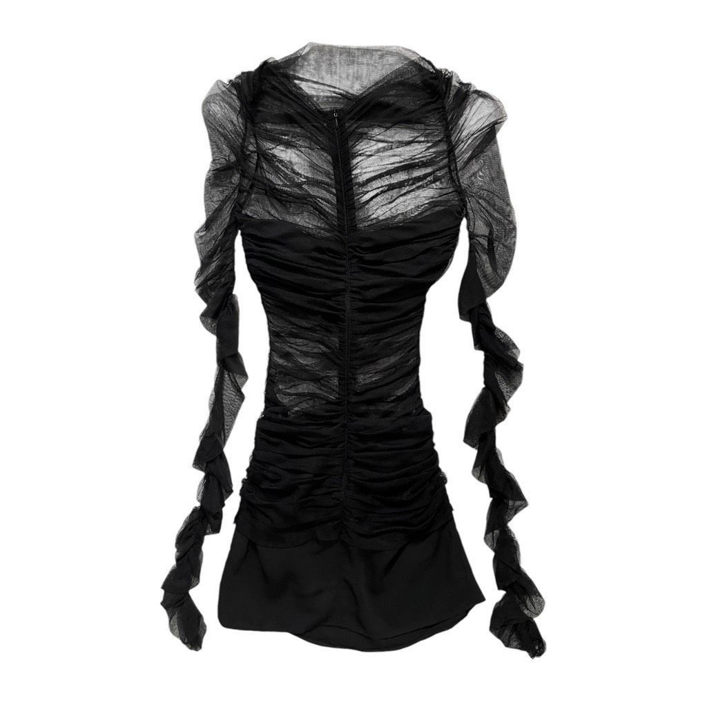 Christopher Esber Christopher Esber Semblance Tulle Overlay Dress in Black Size XS / US 0-2 / IT 36-38 - 5 Thumbnail