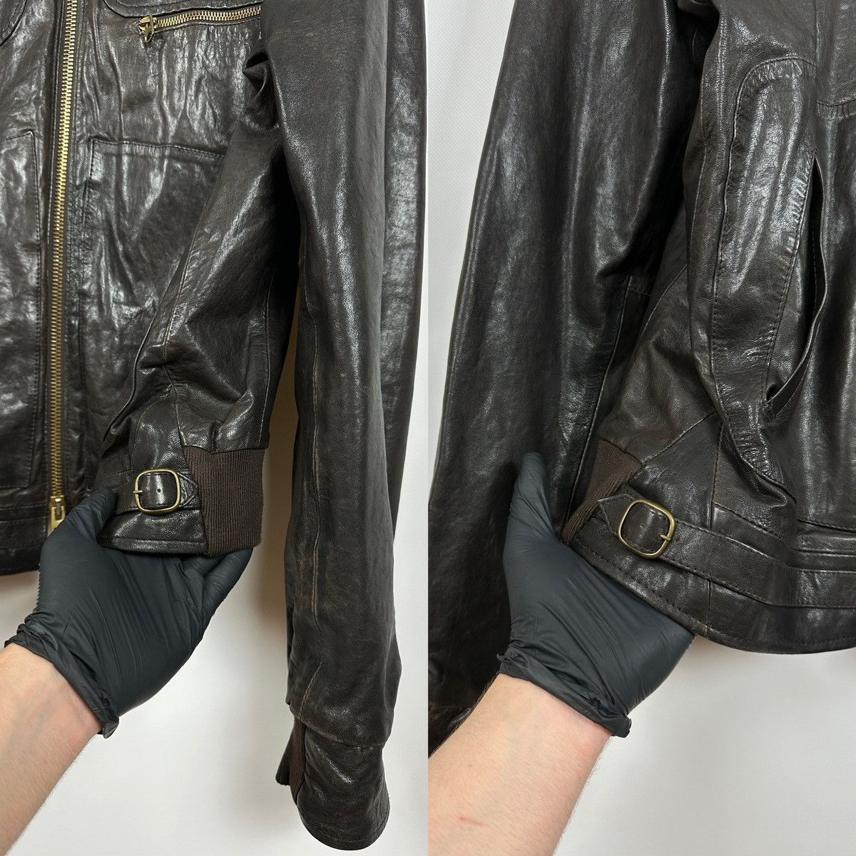 Golden Goose Golden Goose Brown Leather Jacket Size US L / EU 52-54 / 3 - 15 Thumbnail