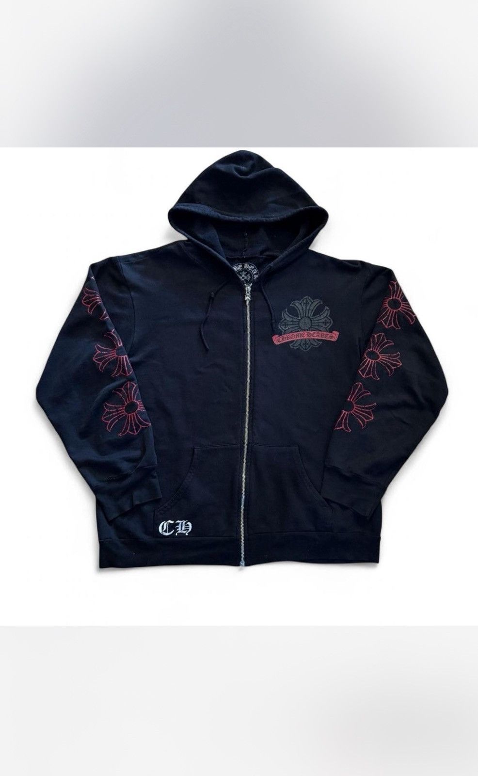 トップス KYOSUKE HIMURO by Chrome Hearts nit zip Chrome Hearts Chrome Hearts Kyosuke Himuro Floral Cross Zip
