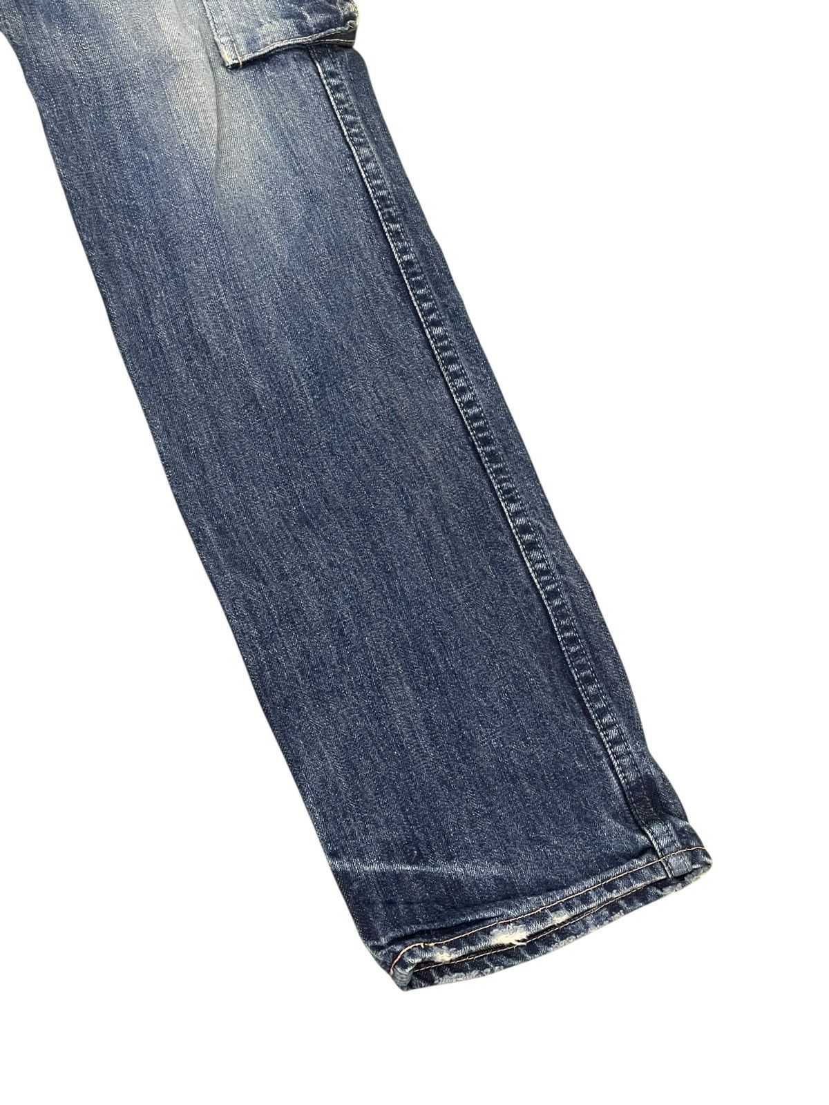 Japanese Brand Cargo Slim Jeans John Bull Faded Denim 1🟦9 Size US 31 - 9 Thumbnail