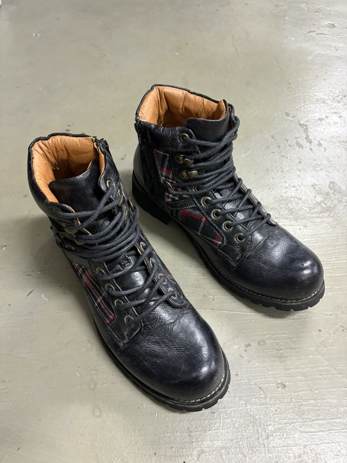 Dirk Bikkembergs RARE RNA Slang Belted Leather Combat Boots Size US 7.5 / EU 40-41 - 2 Thumbnail