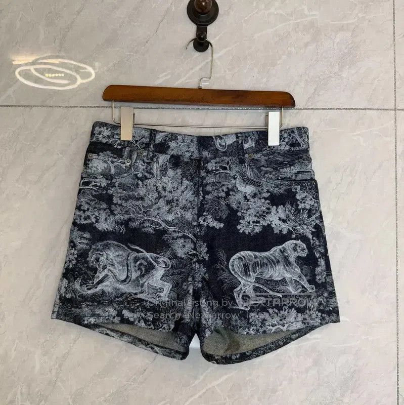 Dior Dior Summer Blue Cotton Printed Women's Shorts . Size 23" - 8 Thumbnail