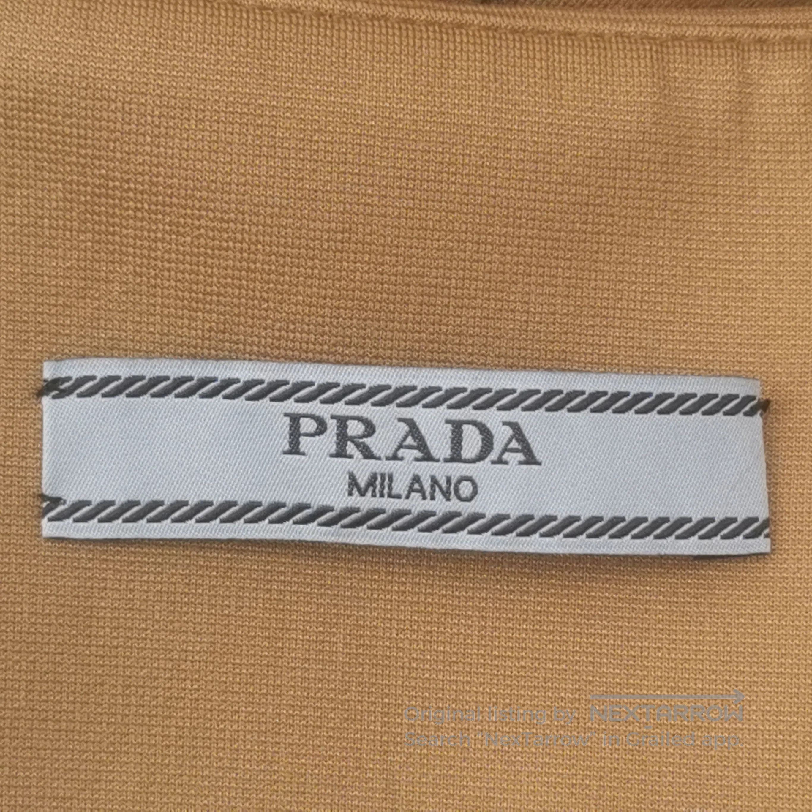 Prada Prada Logo Half Skirt in Beige . Size 41" - 5 Thumbnail