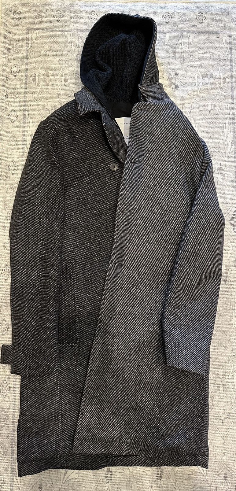 image of Stephan Schneider “Conservation” Coat (Size Iii) (Fw 2016) in Navy, Men's (Size XS)