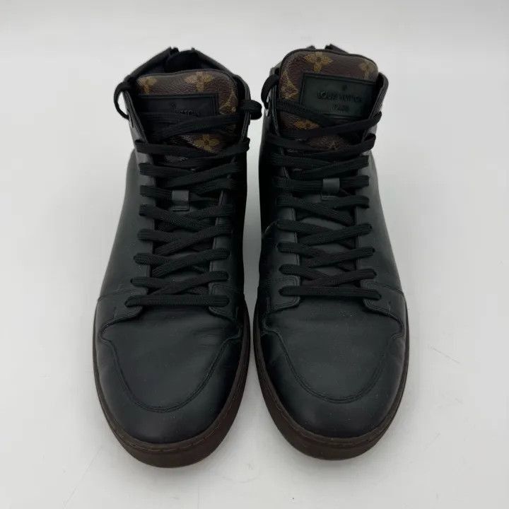 Louis Vuitton Louis Vuitton Black High-Top Lace-Up Sneakers -2508 Size US 8.5 / EU 41-42 - 2 Thumbnail