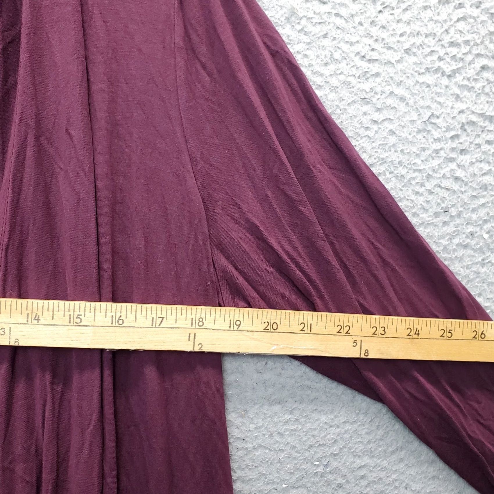 Vintage Lane Bryant Cardigan Womens 10/12 Burgundy Long Sleeve Waterfall Open Front Knit Pullover Size L / US 10 / IT 46 - 3 Thumbnail