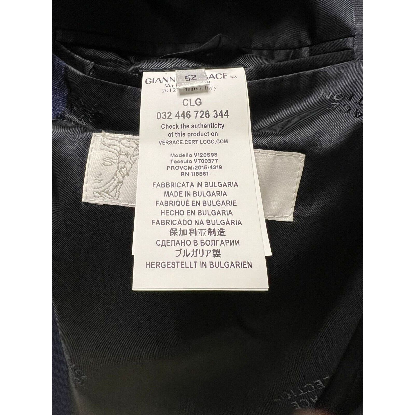 Versace Versace Collection navy blue Wool Blazer Size 42 Size 42R - 6 Thumbnail