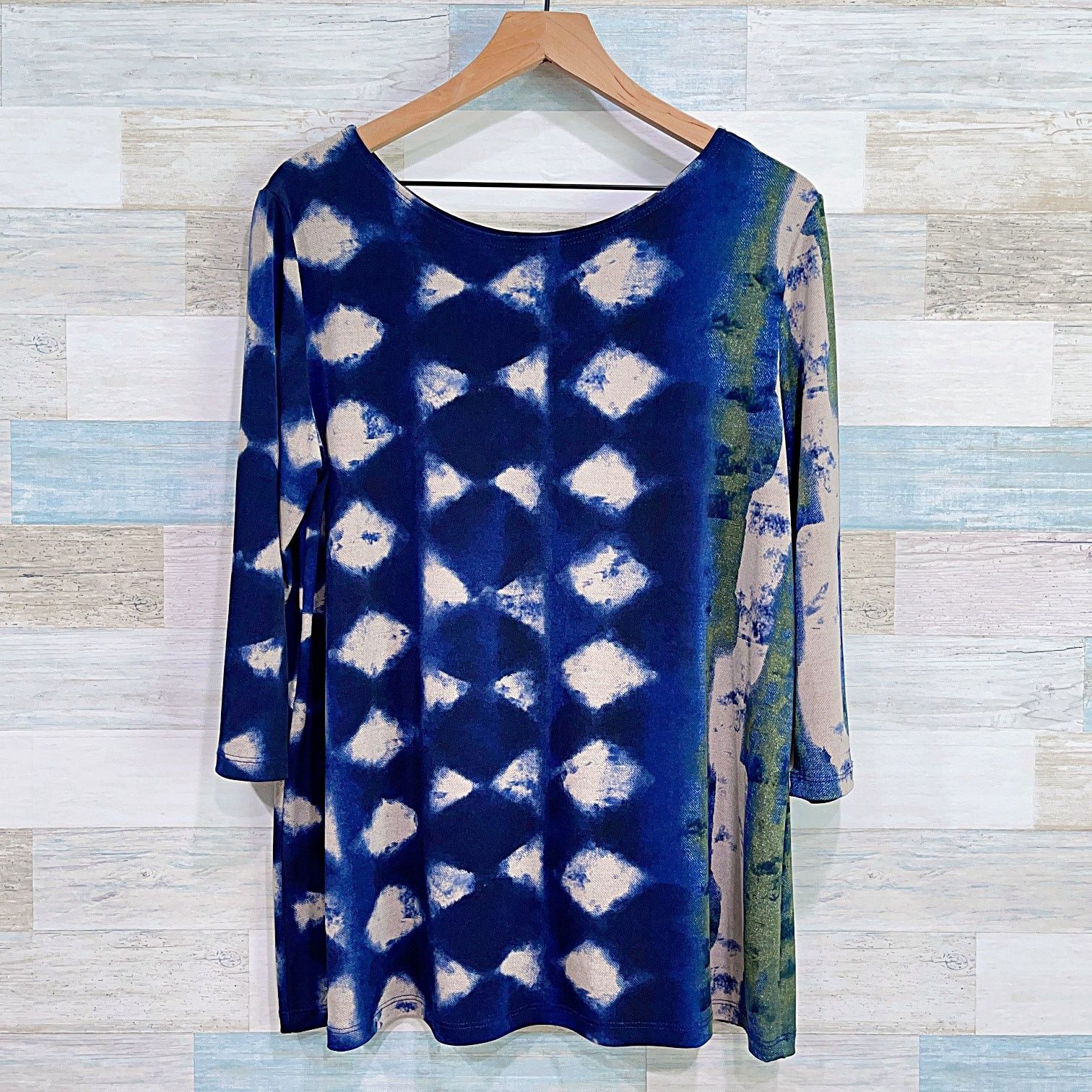 Other Clara Sun Woo Relaxed 3/4 Sleeve Jersey Tunic Top Blue Work Size L / US 10 / IT 46 - 1 Thumbnail