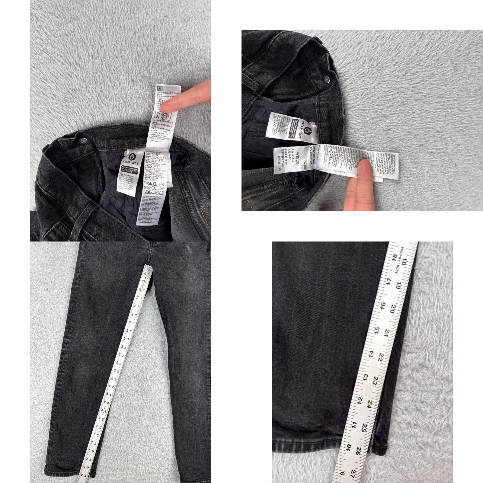 Levi's Levi's 502 Jeans Mens 30 Black Denim Straight Regular 5-Pocket Design Zip Inseam 27in Cotton Blend Vintage No Size US 30 / EU 46 - 8 Thumbnail