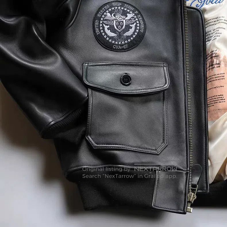 Schott Schott G1 leather flight jacket Size US XXL / EU 58 / 5 - 7 Thumbnail
