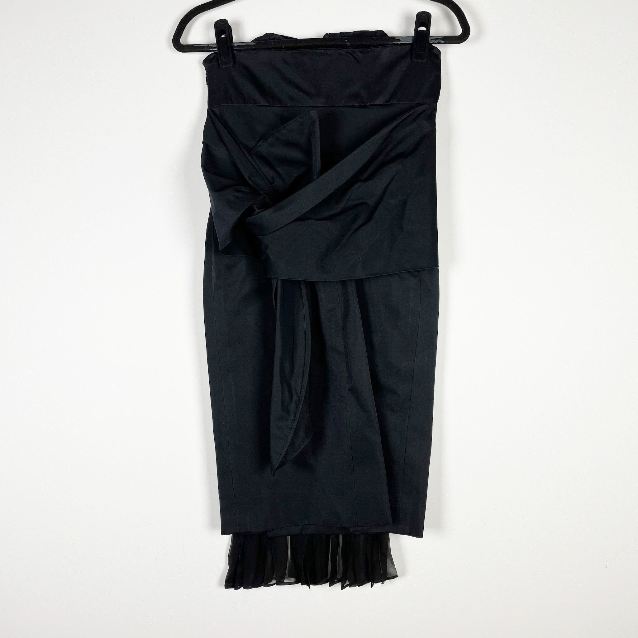 Giambattista Valli Giambattista Valli Black Pleated Cotton Silk Waist Size S / US 4 / IT 40 - 3 Thumbnail