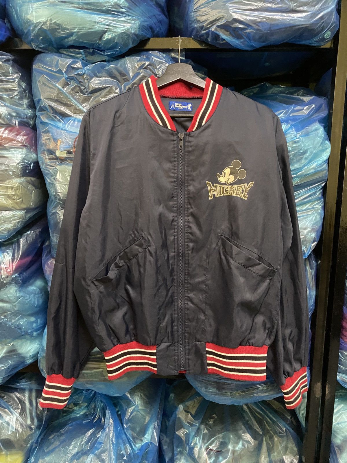 Disney × Mickey Mouse Vintage Tokyo Disneyland Mickey Mouse Varsity Bomber Jacket Size US M / EU 48-50 / 2 - 1 Thumbnail