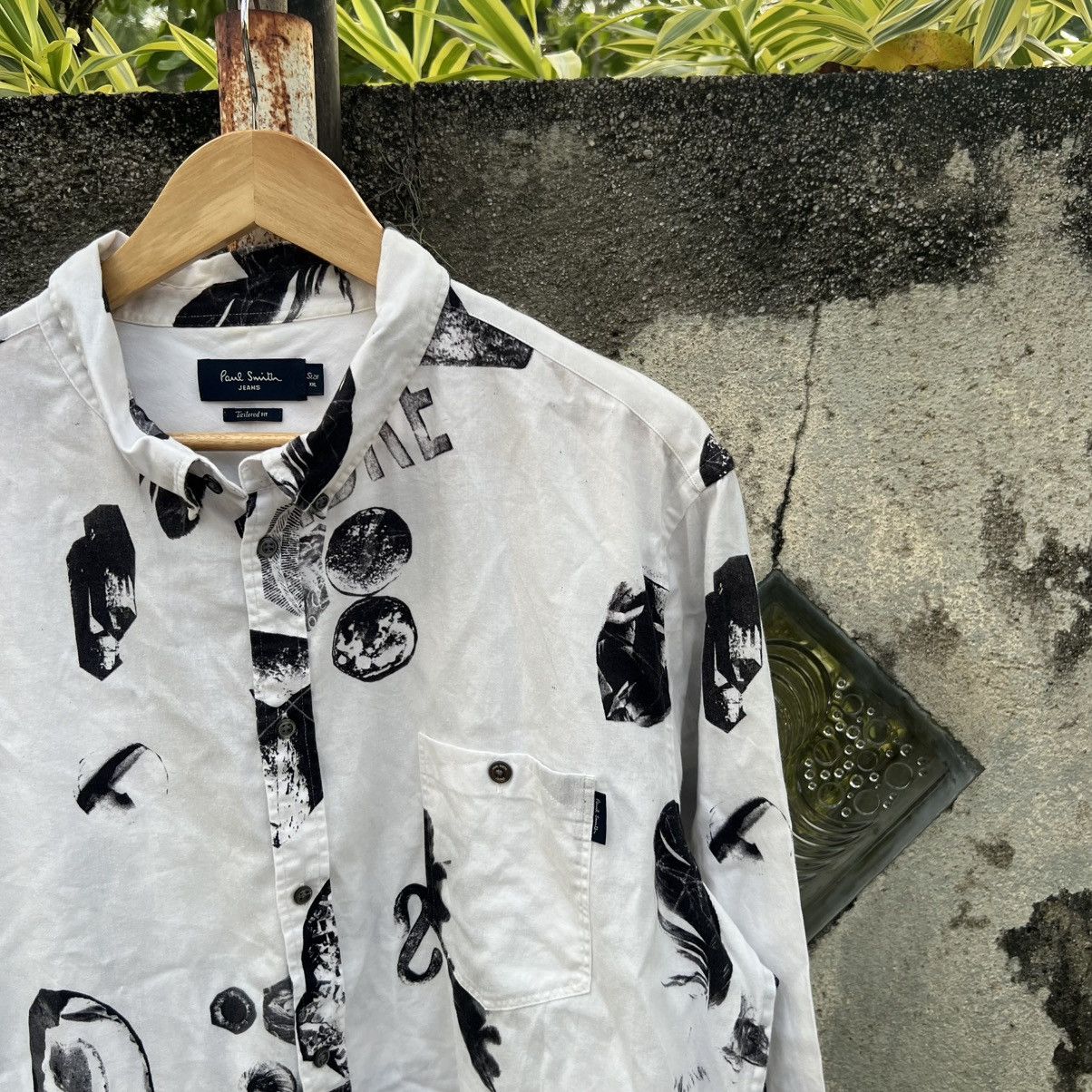 Paul Smith “PAUL SMITH” BUTTON UP OVERPRINT SHIRT Size US XXL / EU 58 / 5 - 5 Thumbnail