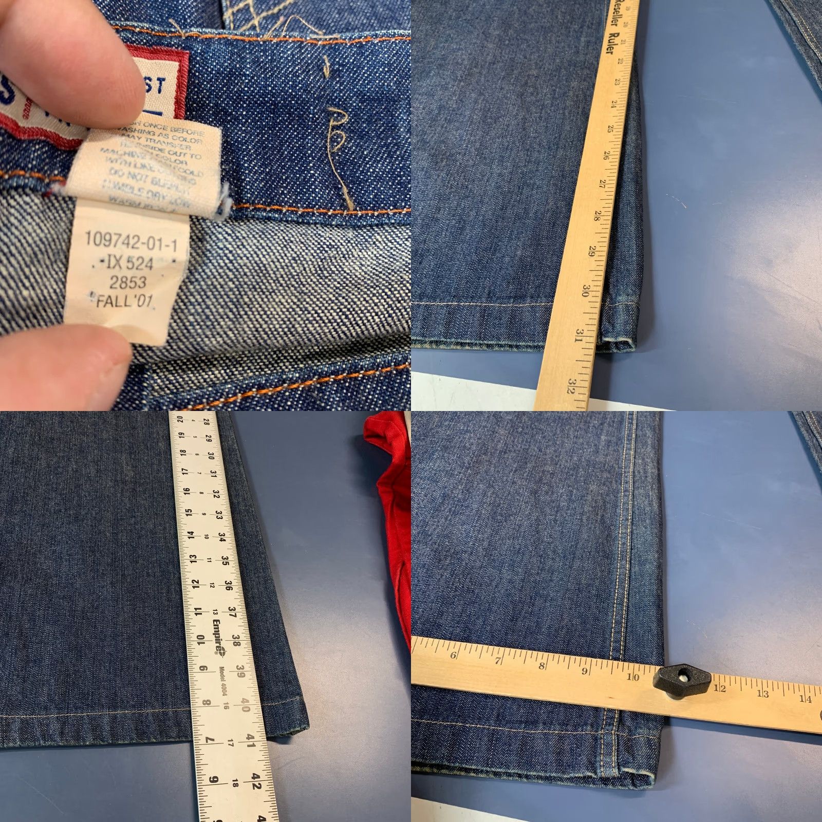 Old Navy VINTAGE Old Navy Jeans Womens 14 Blue Flared 5-Pocket Denim 36x31 Y2K Front Patch Pockets 90s Style Men/Women? Size 36" / US 14 / IT 50 - 8 Thumbnail