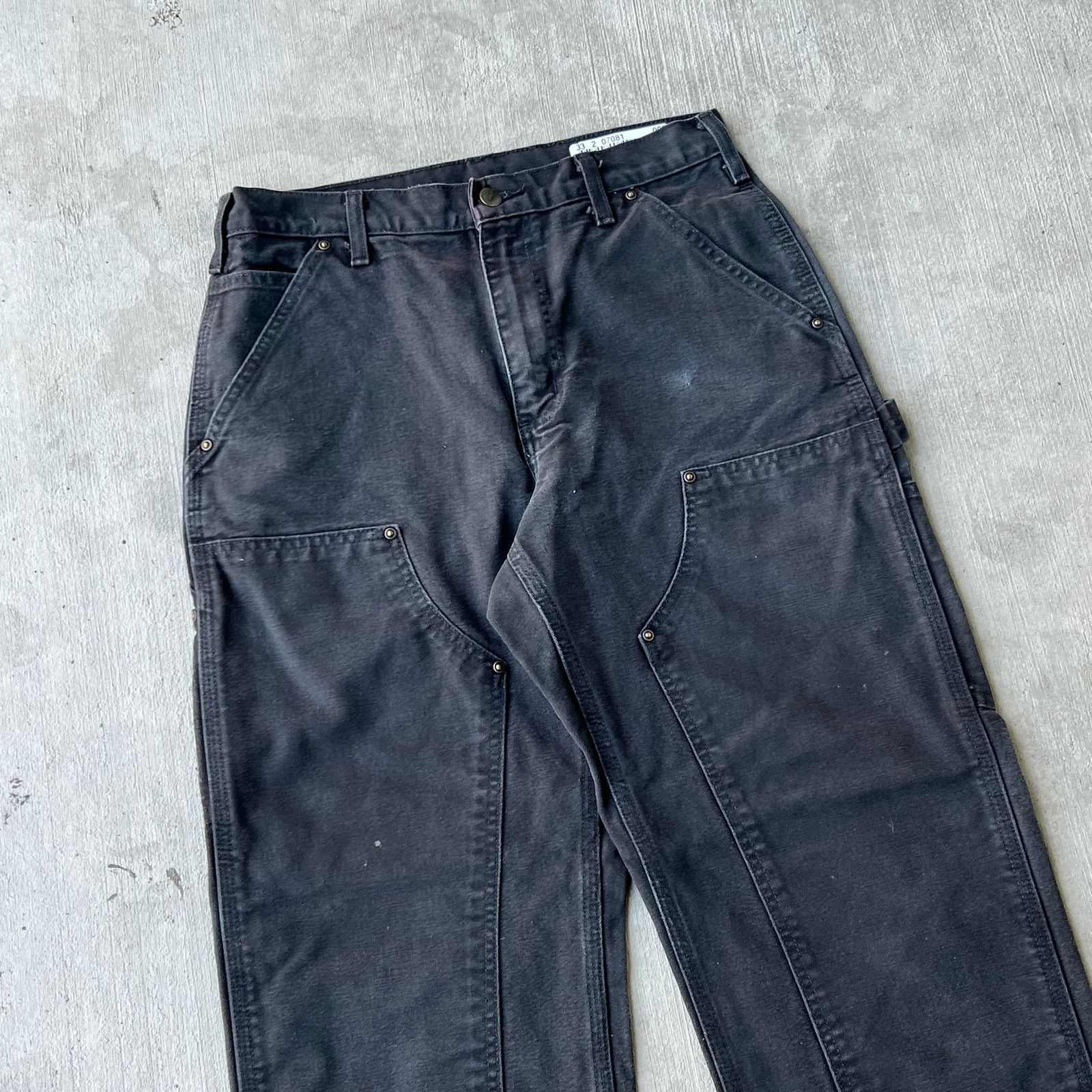 Carhartt × Vintage Carhartt black double knee work wear carpenter pants Size US 29 - 2 Thumbnail
