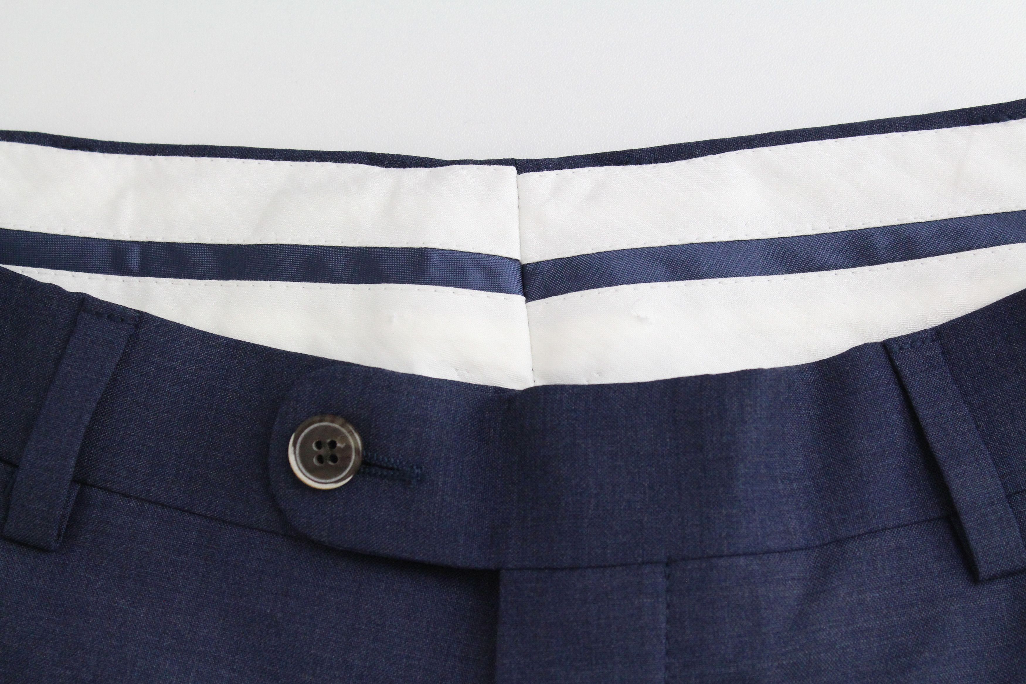 Suitsupply UK38R Blue Slim Pleated Wool Trousers 61593 Size US 38 / EU 54 - 7 Thumbnail
