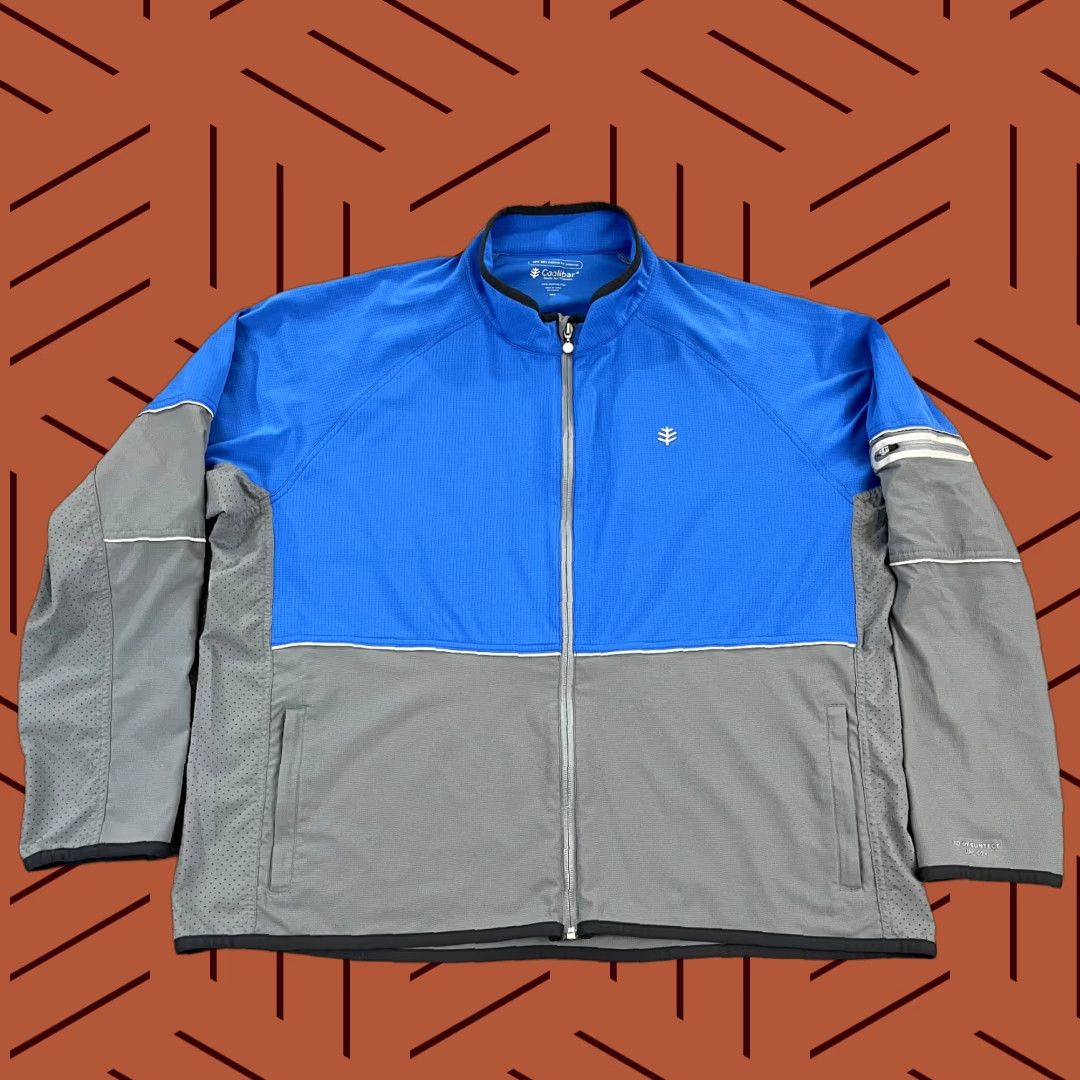Vintage Coolibar Jacket Men 2XL Blue Gray Active UPF 50+ 3D Full Zip Long Sleeve Suntect Size US XXL / EU 58 / 5 - 1 Thumbnail