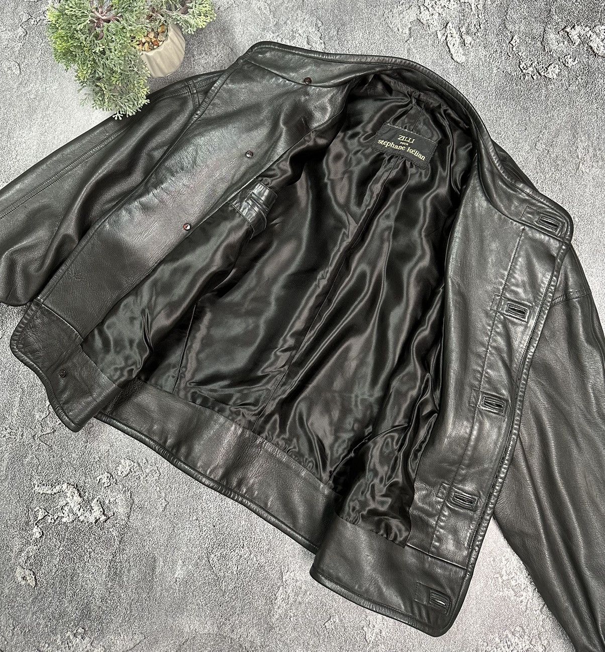 Vintage × Zilli Super RARE Zilli for Stephan Kelian leather oversized jacket Size US M / EU 48-50 / 2 - 14 Thumbnail
