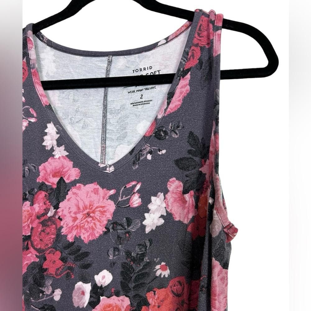 Torrid Torrid l Super Soft Knit Floral Tank 2X Size XXL / US 16-18 / IT 52-54 - 3 Thumbnail