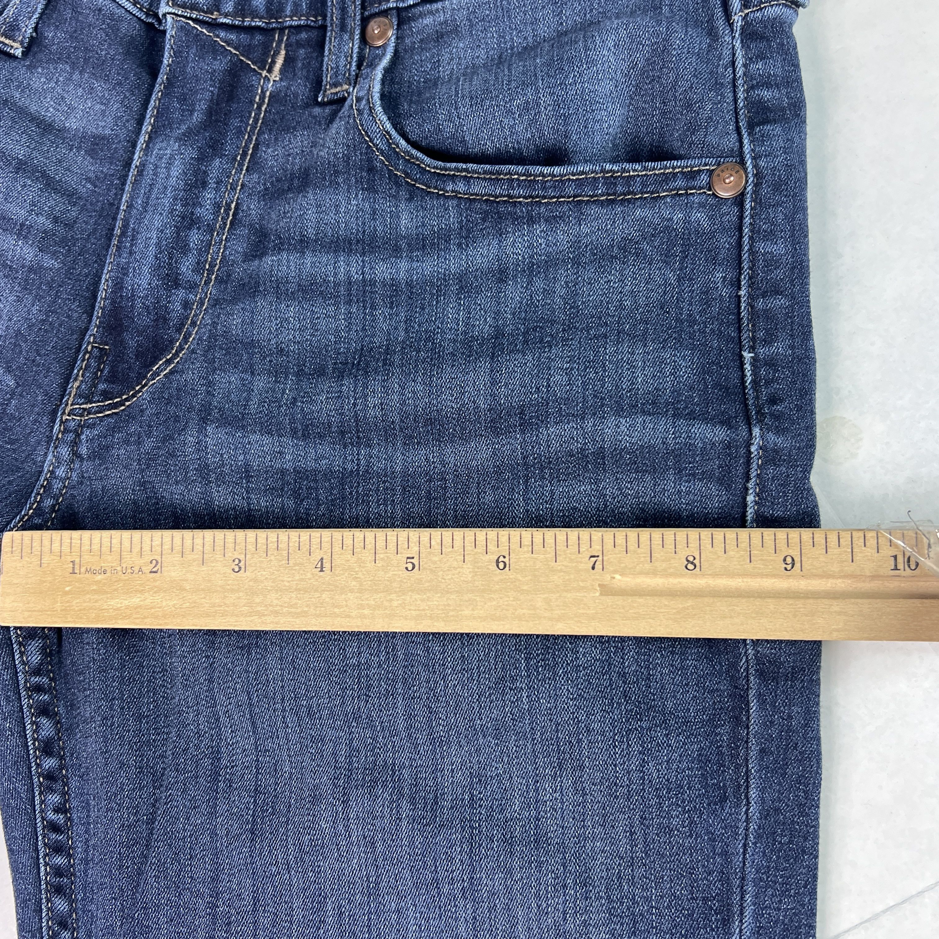 Paige Paige Jeans Lennox Slim Fit Straight Dark Blue Stretch Denim Size US 28 / EU 44 - 17 Thumbnail