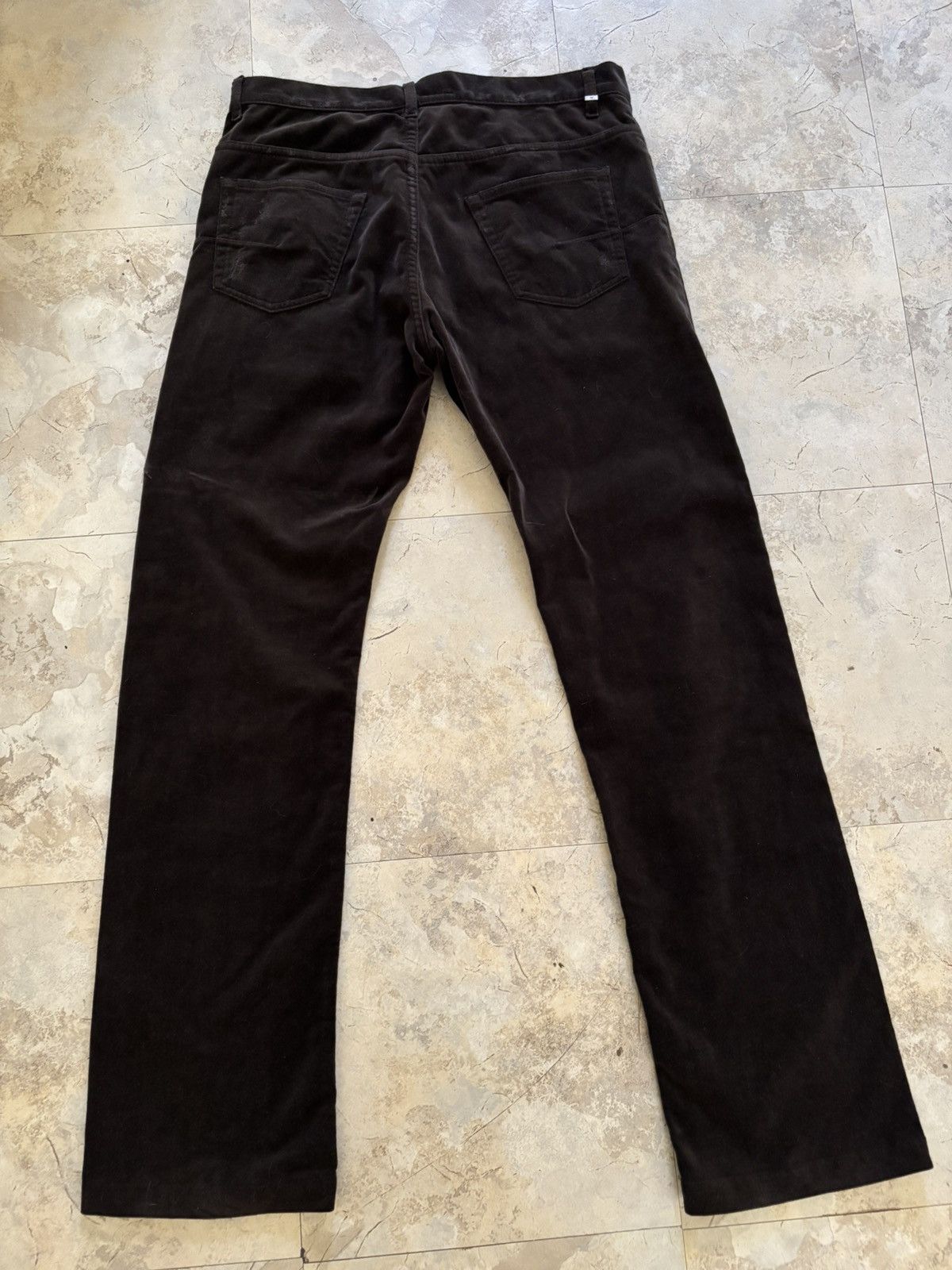 Dior Dior Homme Aw05 In The Morning Brown Velvet Bootcut Pant Size US 29 - 2 Thumbnail