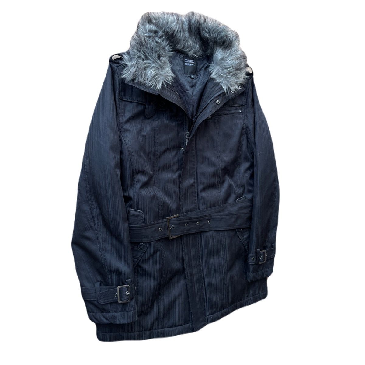If Six Was Nine 2000s Japanese archive Vkei Fur Belted Gimmic Jacket Y2K Size US S / EU 44-46 / 1 - 3 Thumbnail