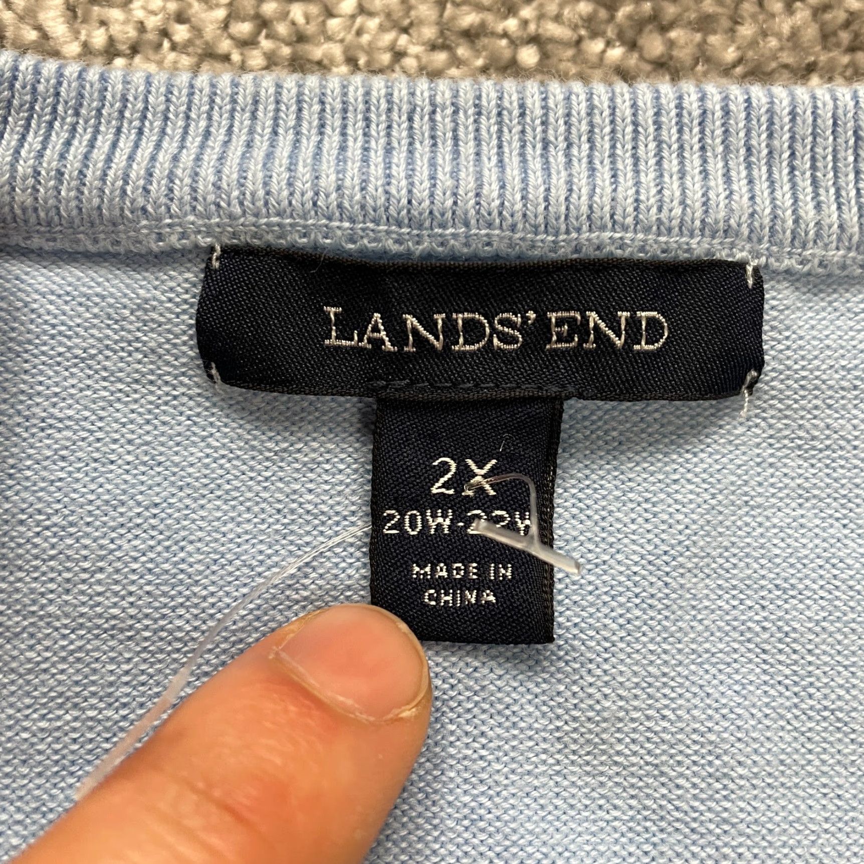 Lands' End VINTAGE Lands' End Short Sleeve Knit T-Shirt Women 2XL Blue Casual All Seasons stretchy Size XXL / US 16-18 / IT 52-54 - 4 Thumbnail