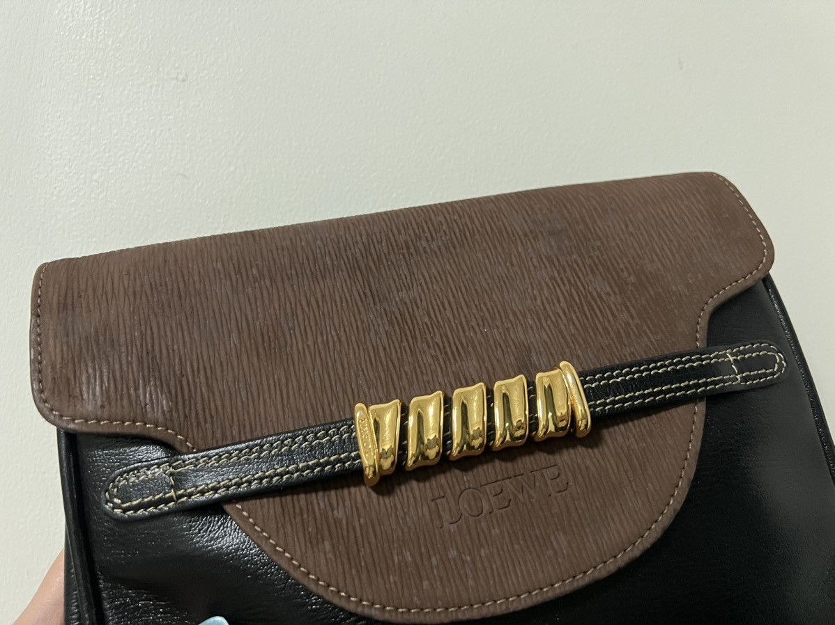 Loewe × Vintage LOEWE VELAZQUEZ BLACK/BROWN CLUTCH Size ONE SIZE - 5 Thumbnail