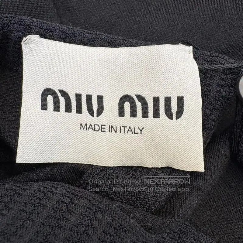 Miu Miu Miu Miu Black Sleeveless Logo Mid-Length Dress . Size S / US 4 / IT 40 - 7 Thumbnail