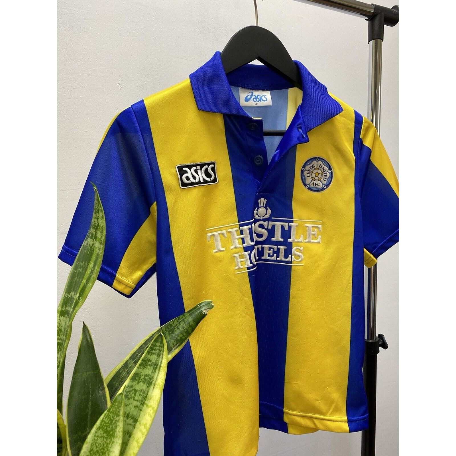 Asics Vintage Leeds United 1993 1995 Away Soccer Jersey Kids Boys Size US XXS / EU 40 - 5 Thumbnail
