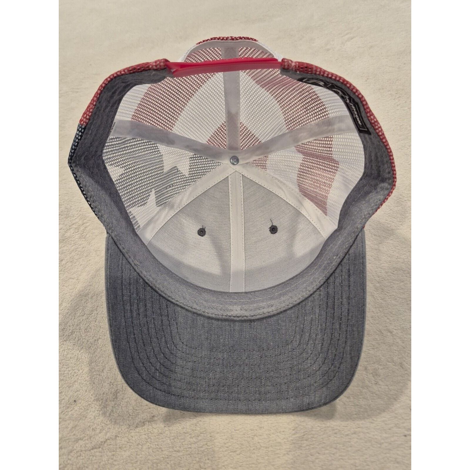 Richardson Premium Skull and USA Flag Richardson Trucker Snapback Mesh Size ONE SIZE - 6 Thumbnail
