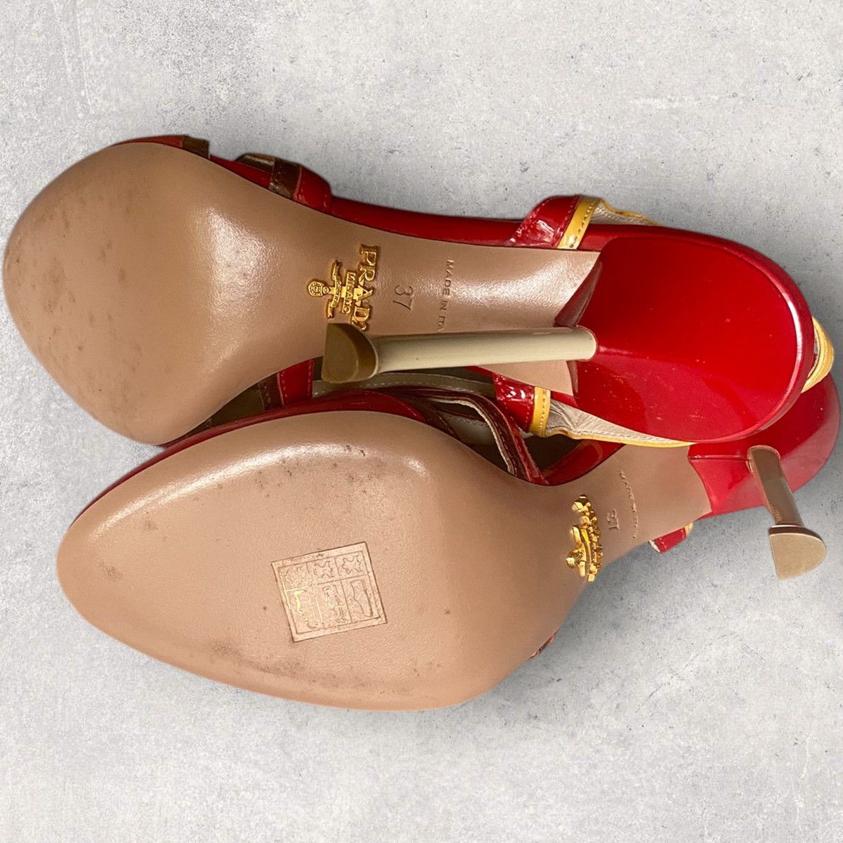Prada SS12 Red Patent Heels Size US 7 / IT 37 - 5 Thumbnail