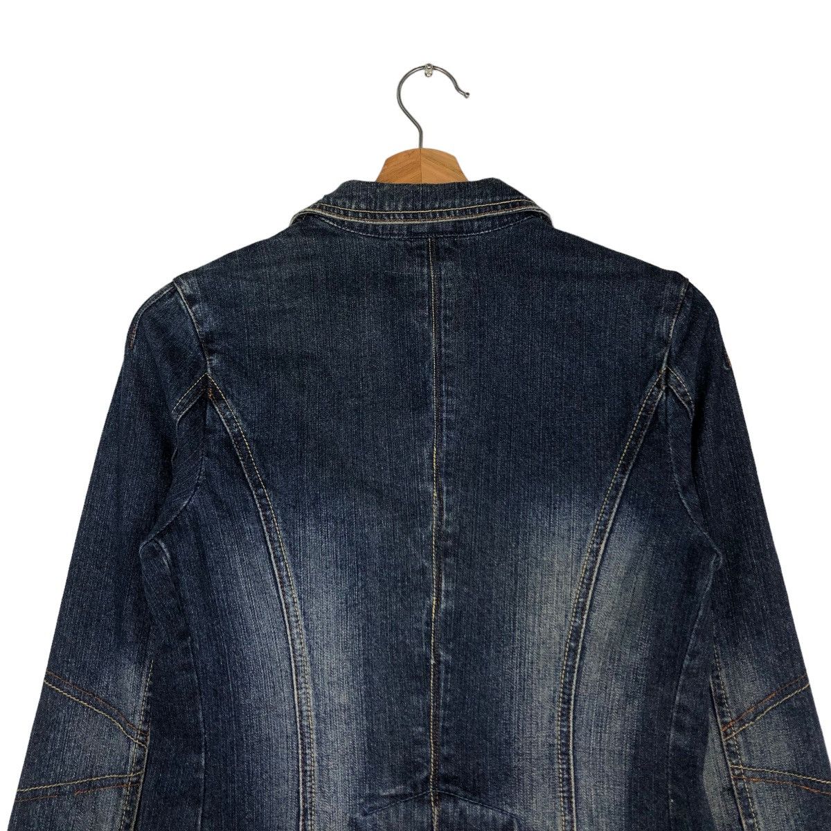 Hysteric Glamour 📌VINTAGE CROPPED BIKER JACKET DENIM EXPOSED JAPAN Size S / US 4 / IT 40 - 14 Thumbnail