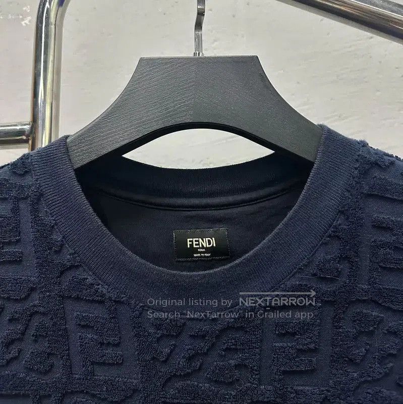 Fendi Fendi Men's Blue Cotton Short Sleeve T-Shirt . Size US M / EU 48-50 / 2 - 3 Thumbnail