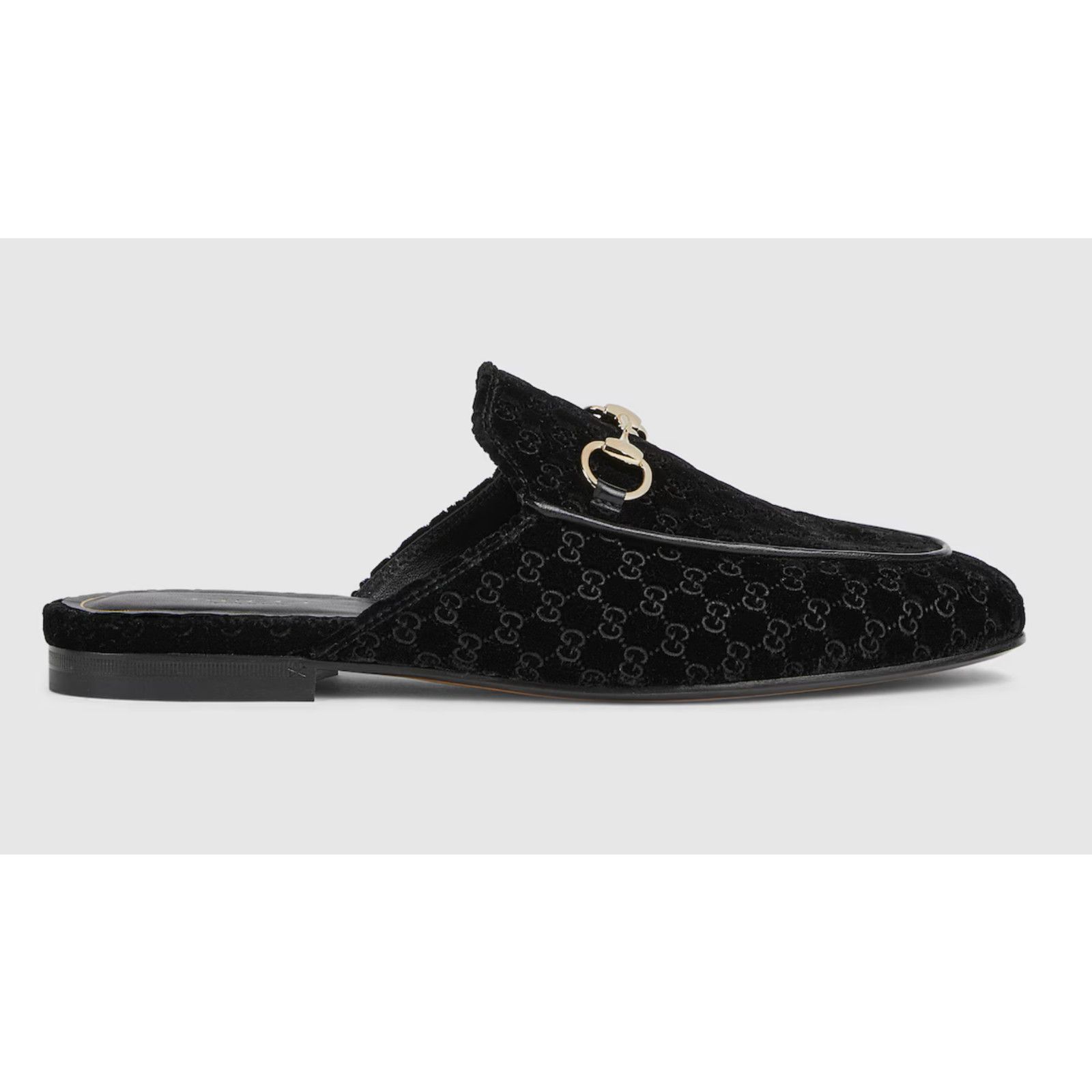 Gucci Gucci Princetown Velvet GG Black Backless Mule Flat 41 Size US 11 / IT 41 - 1 Thumbnail