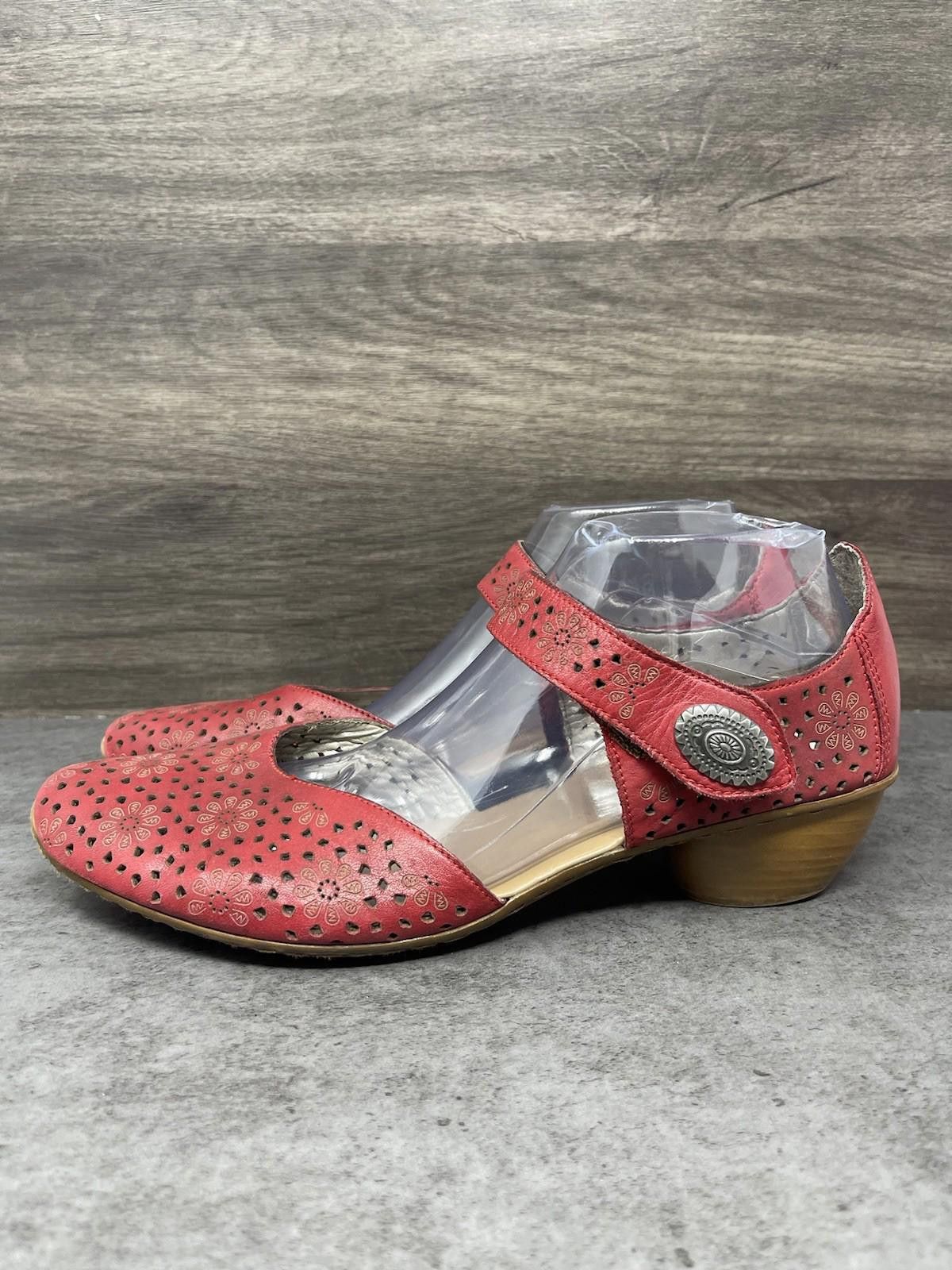 Rieker Rieker Mirjam 53 Shoes Womens Size 11 (42) Red Leather Size US 11 / IT 41 - 1 Thumbnail