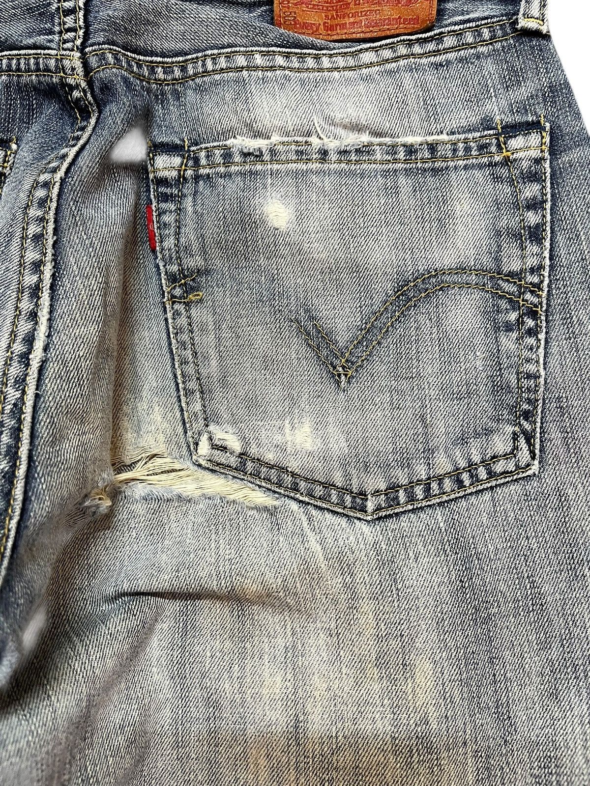Levi's Vintage Clothing Vintage Levi’s 503 Baggy Wide Leg Mudwash Ripped Denim Size US 30 / EU 46 - 7 Thumbnail