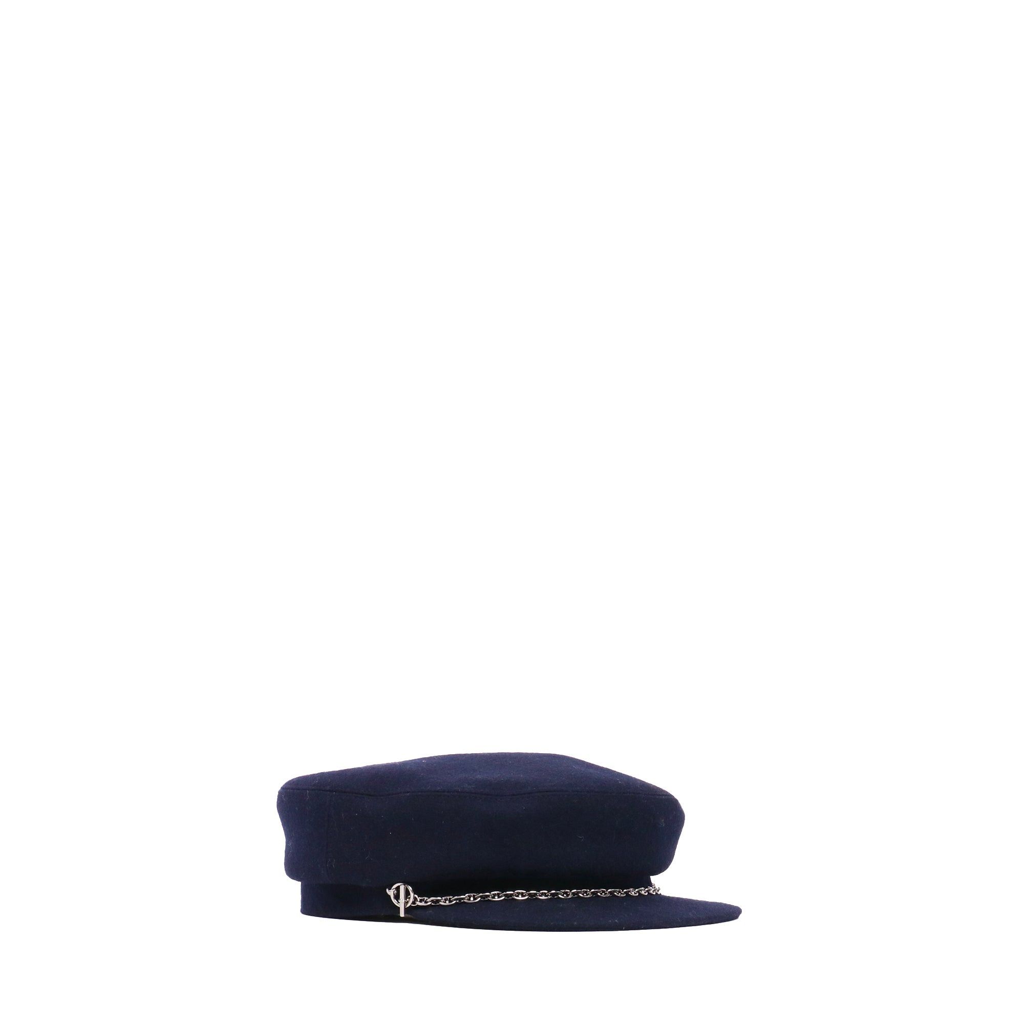 Hermes HERMÈS - Belle-Ile Hermès cap in navy blue cashmere (T57) Size ONE SIZE - 1 Thumbnail