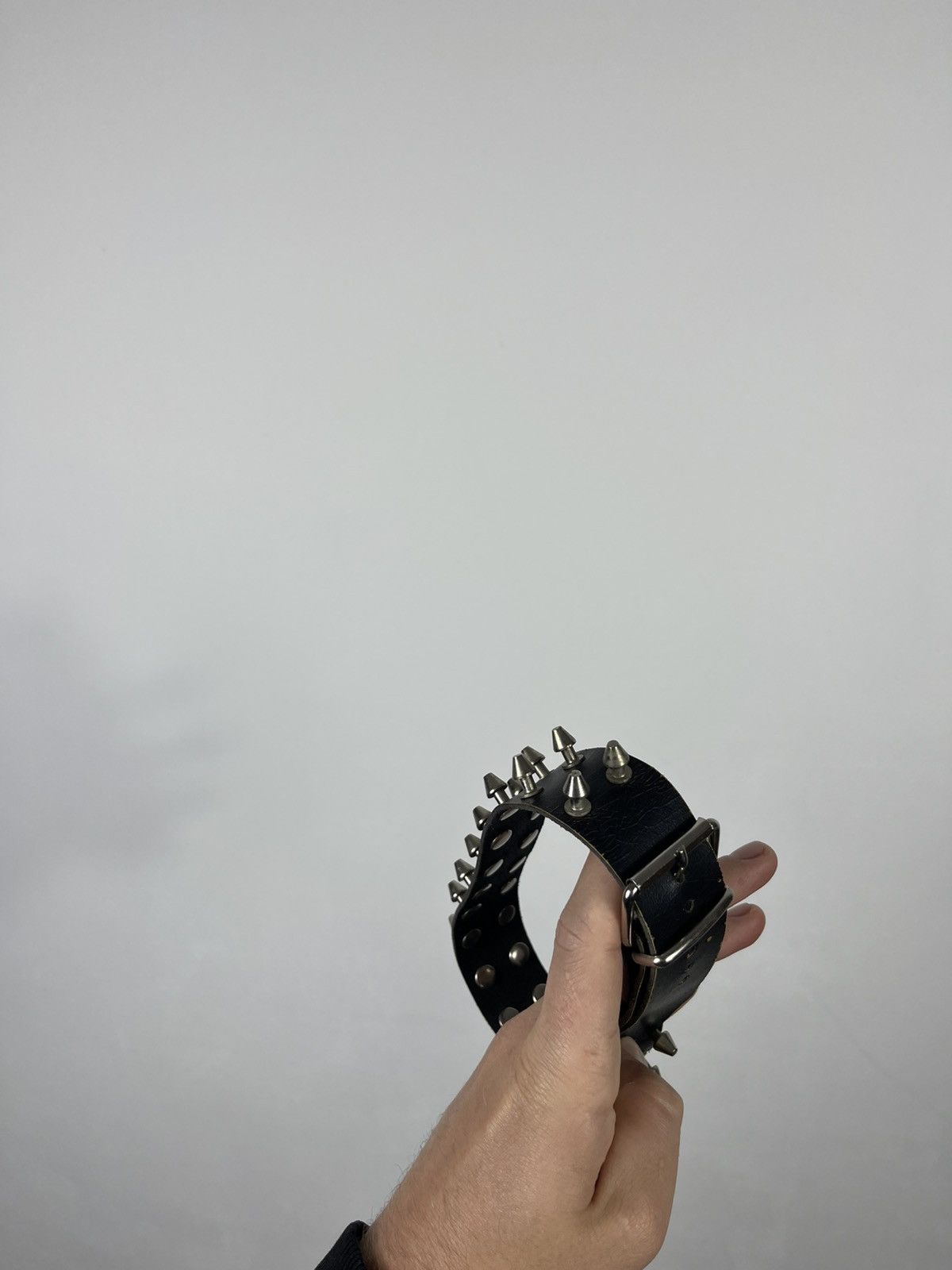 Other Black leather punk spiked choker collar gothic style Size ONE SIZE - 6 Thumbnail