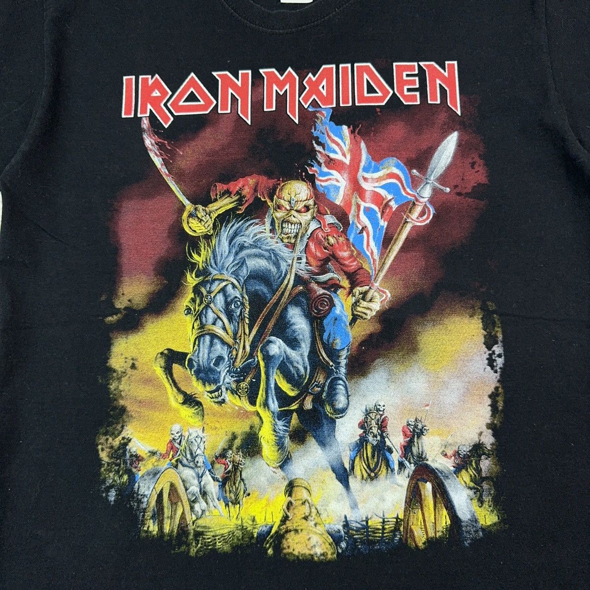 Band Tees × Vintage Vintage 00s Iron Maiden Trooper Skeleton Heavy Metal Rock Size US M / EU 48-50 / 2 - 11 Thumbnail