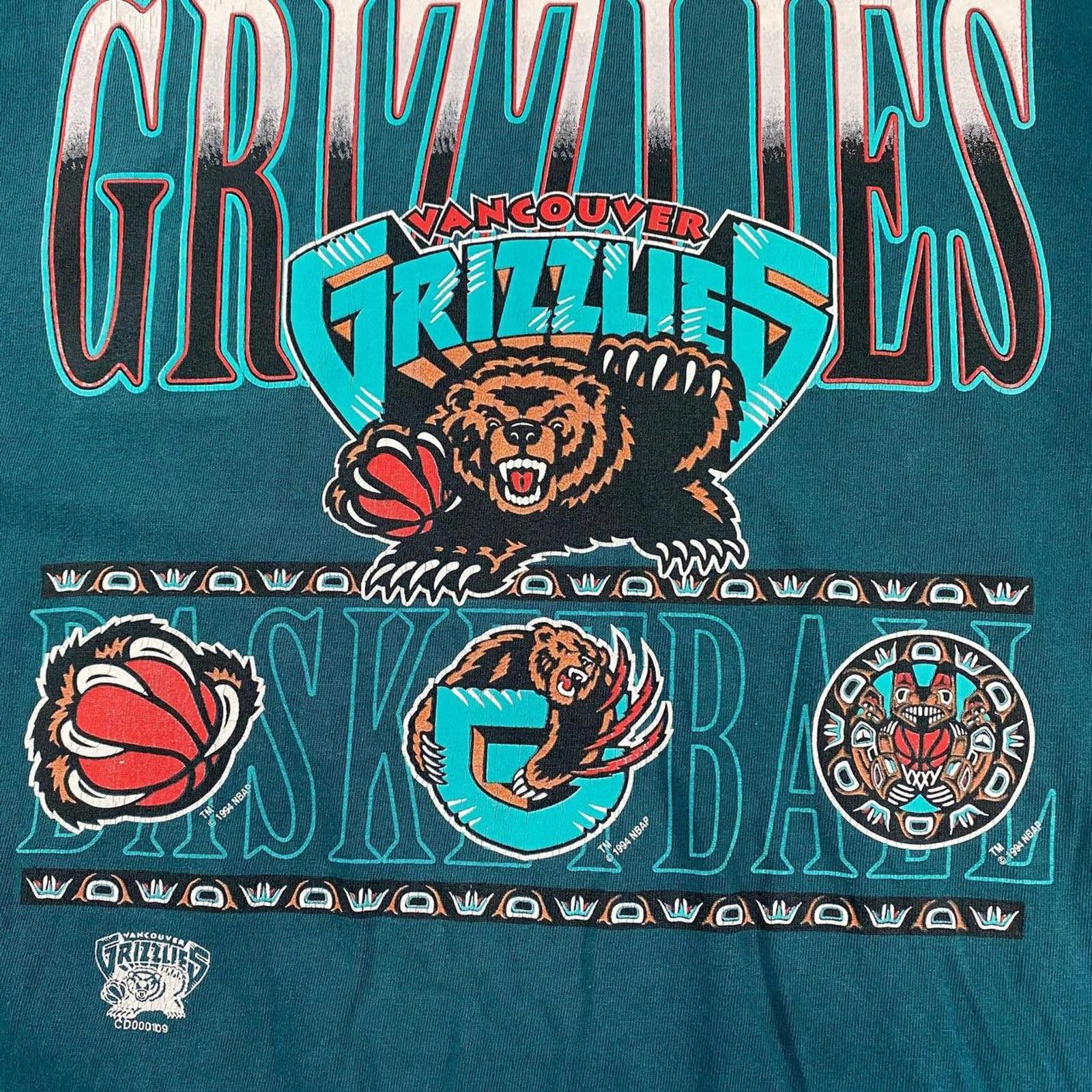 Other Vintage 1994 Vancouver Grizzlies Nutmeg Mills T-Shirt NBA Size US M / EU 48-50 / 2 - 2 Thumbnail