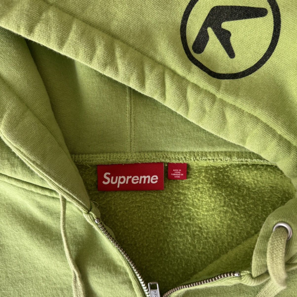 Supreme APHEX TWIN ZIP UP HOODIE - LIME Size US M / EU 48-50 / 2 - 6 Thumbnail