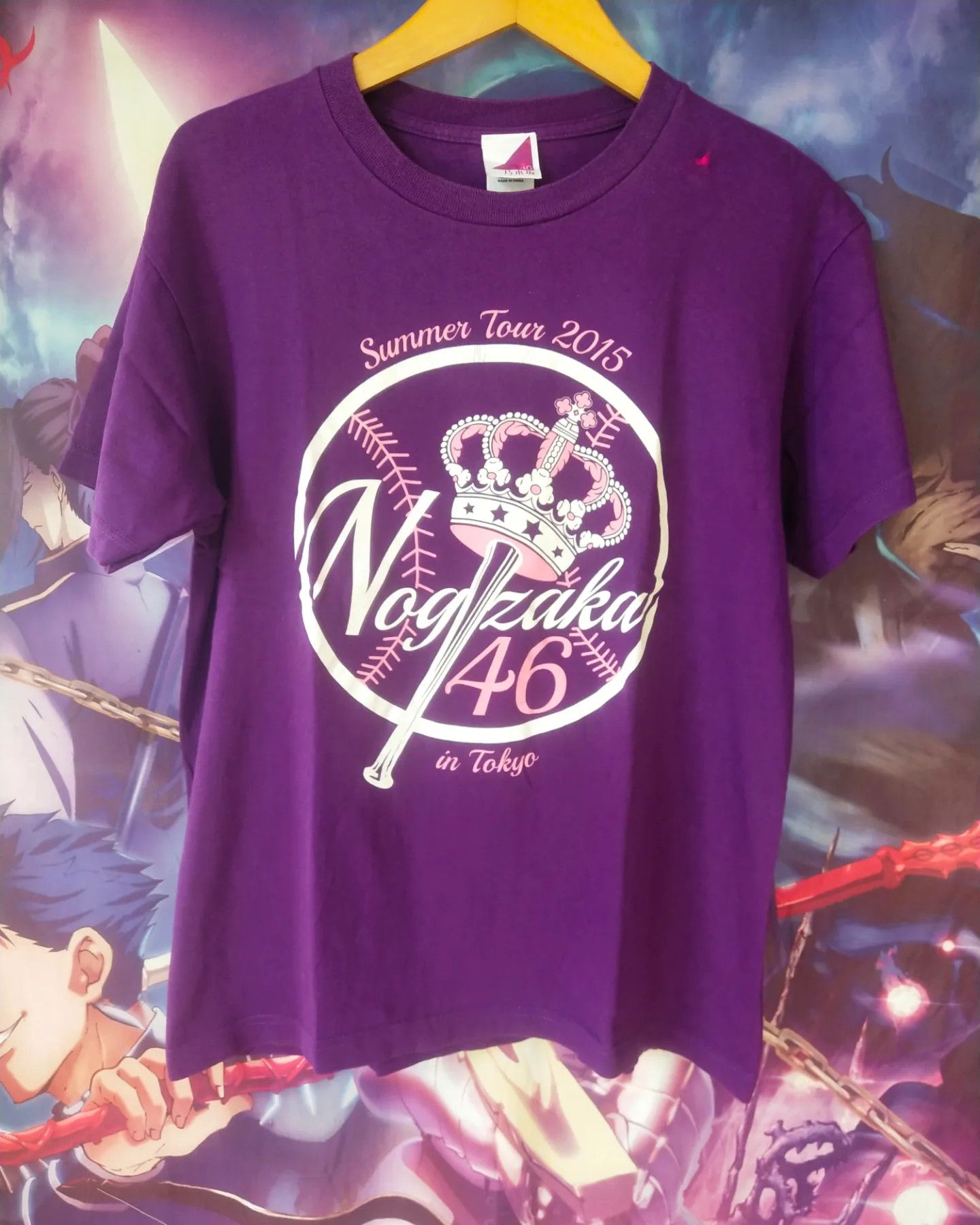Band Tees Nogizaka46 Summer Tour 2015 Purple Band Idol Group Tee Size US M / EU 48-50 / 2 - 1 Thumbnail