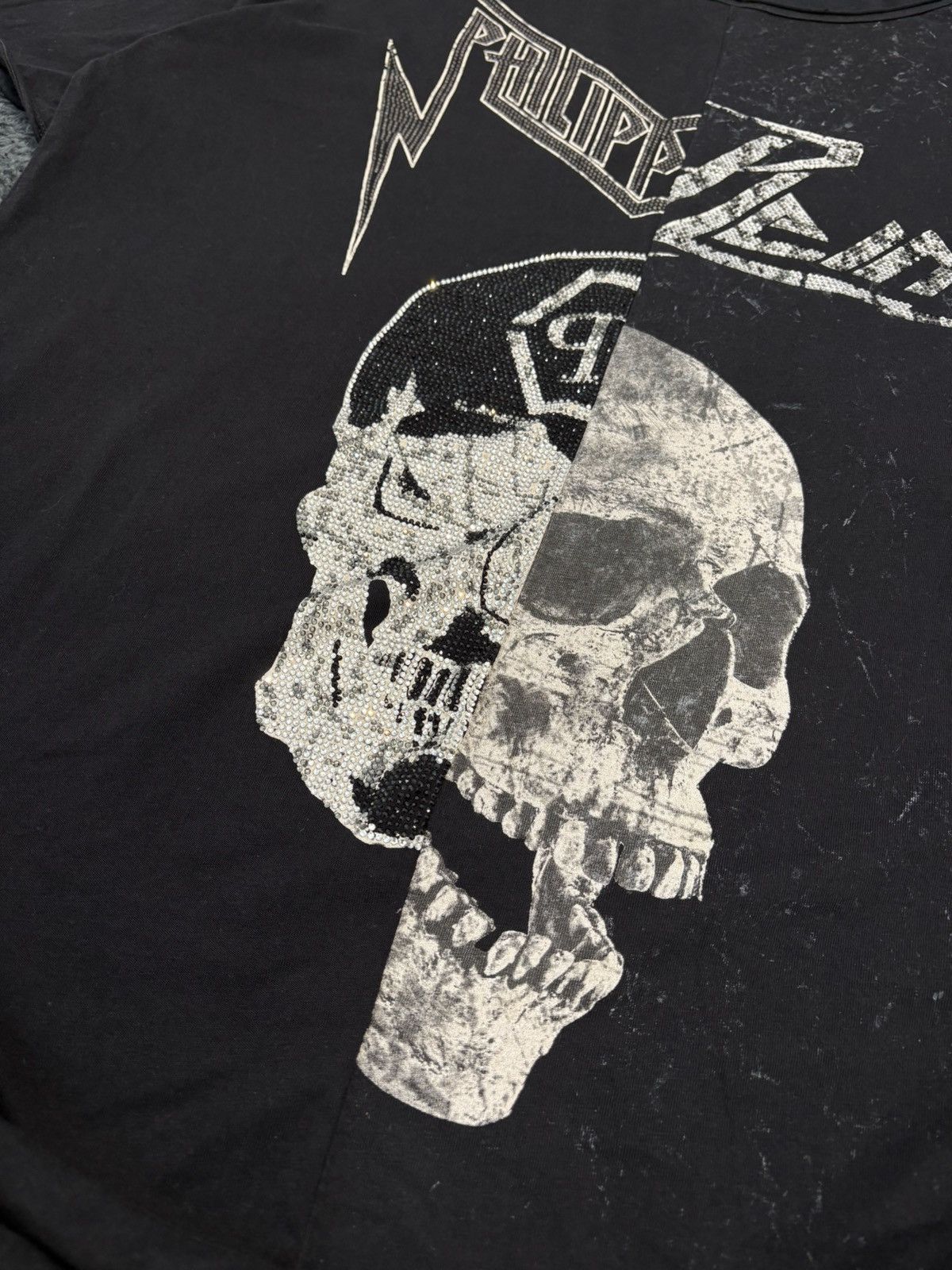 Philipp Plein Philipp Plein Distressed Distributed Worldwide Tee Size US XL / EU 56 / 4 - 3 Thumbnail