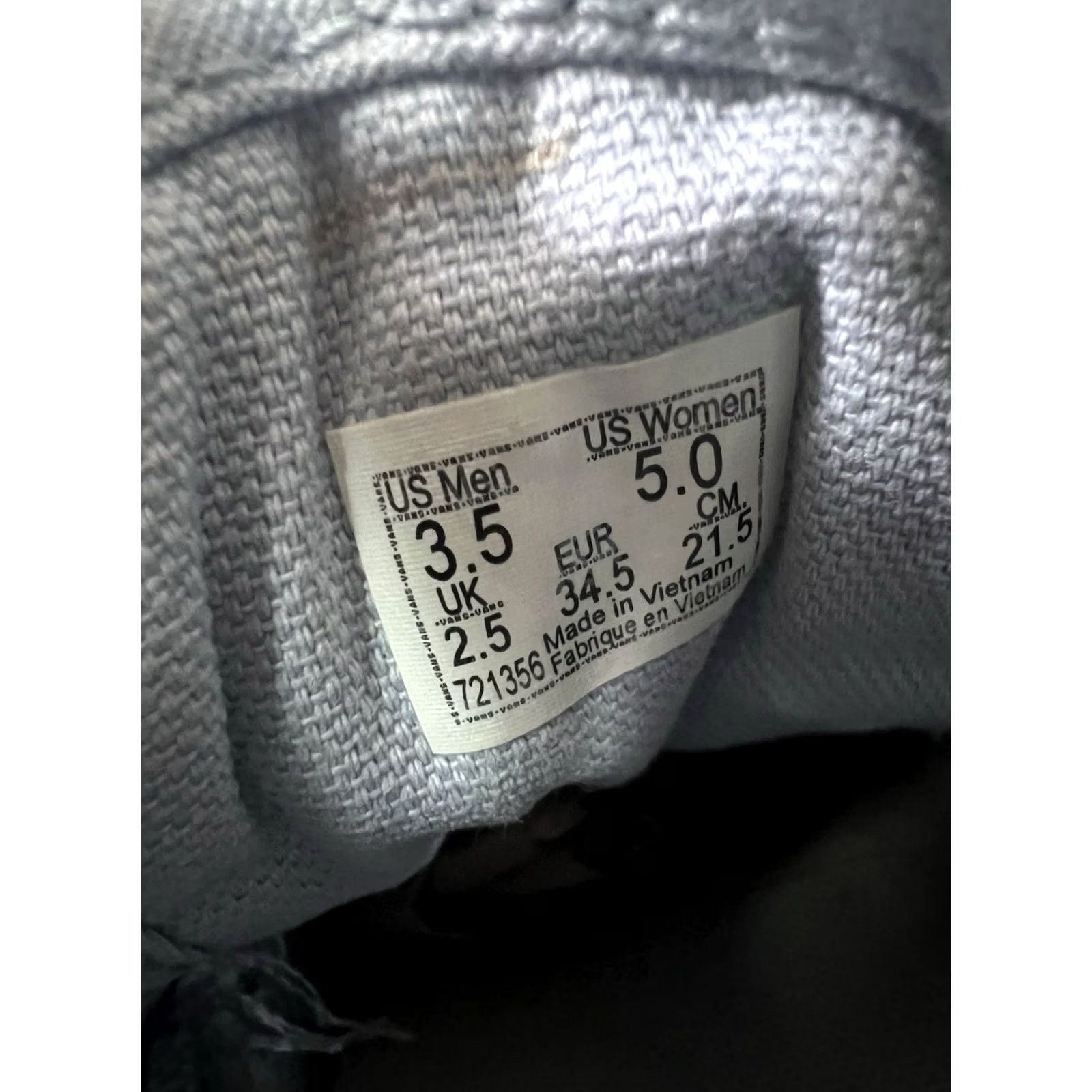 Vans Vans Off The Wall Lace Up Men 3.5 Women 5 Blue Gray Casual Sneaker Size ONE SIZE - 7 Thumbnail